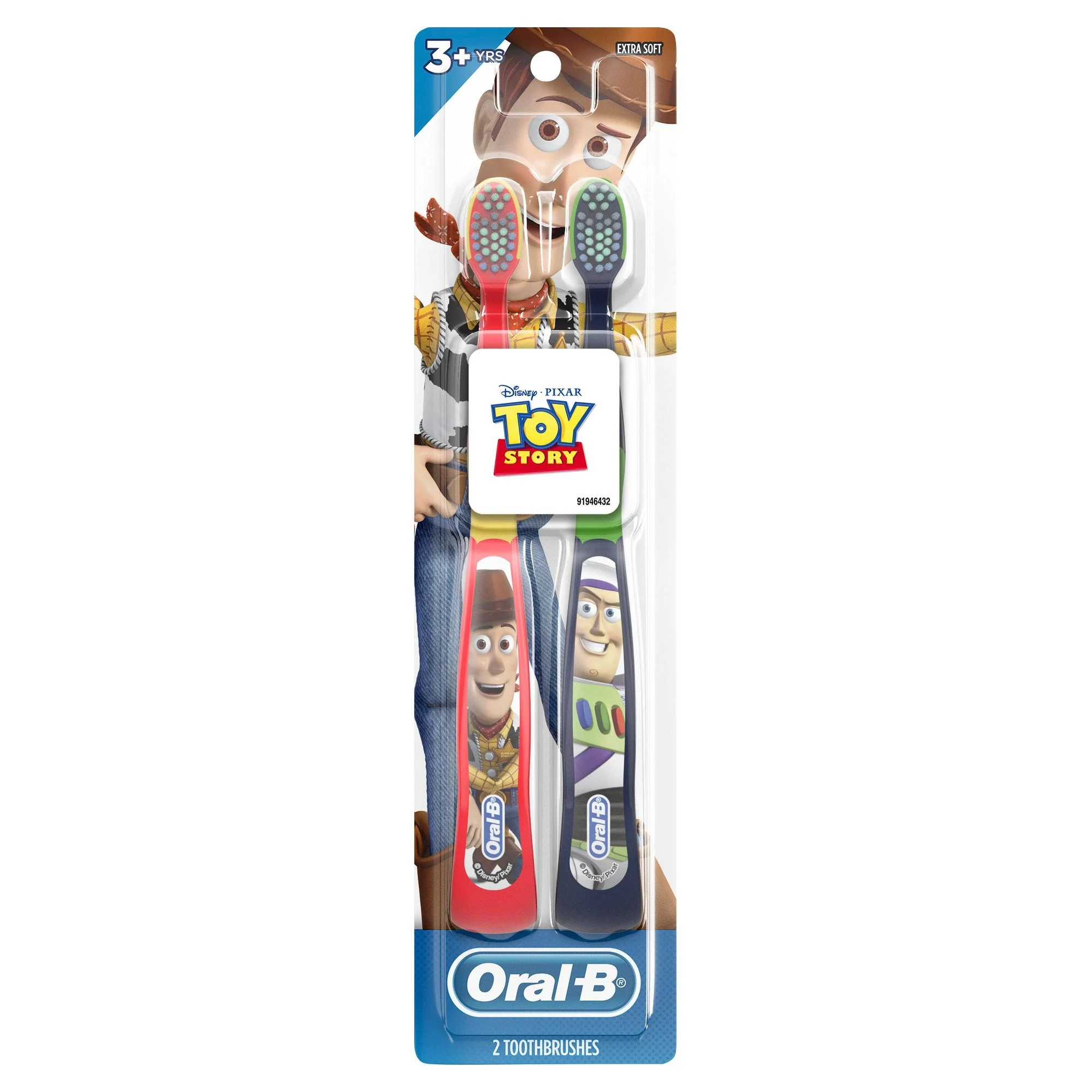 Oral-B, Toothbrush, Extra Soft, 3+ Years, Pixar, 2 Toothbrushes - Image 4