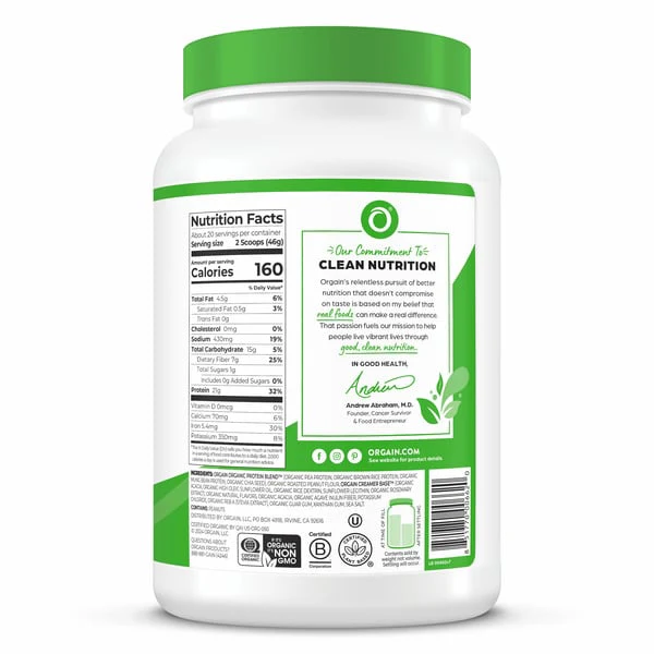Orgain Organic Protein Powder Peanut Butter 2Lb - Image 2