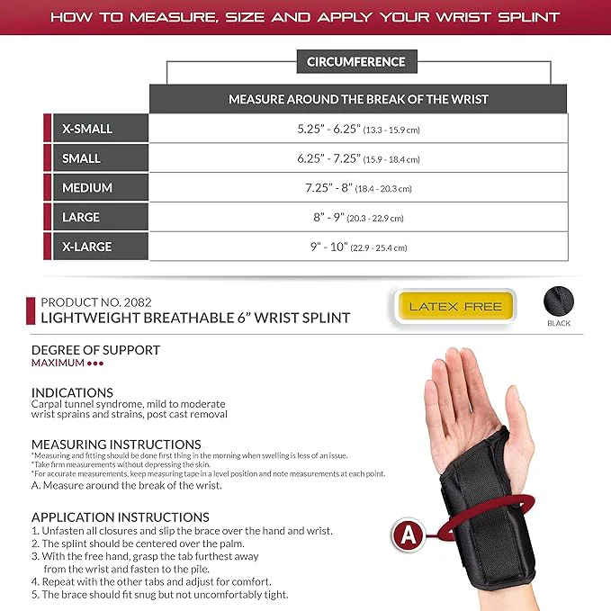OTC Wrist Splint 6" Left 2082 - Image 4