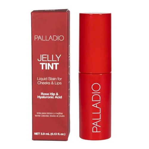 Palladio Jelly Tint, Liquid Stain for Cheeks & Lips Cherry Rose - Image 8