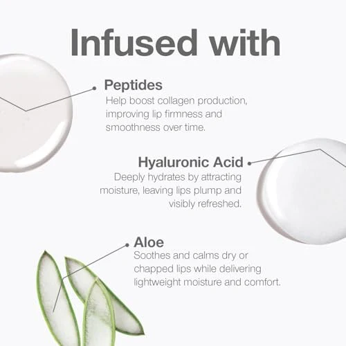 Palladio Lip Glaze Serum, Hydrating Lip Gloss with Peptides & Hyaluronic Acid Crystal Ice - Image 3