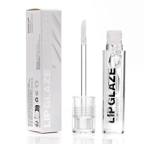 Palladio Lip Glaze Serum, Hydrating Lip Gloss with Peptides & Hyaluronic Acid Crystal Ice - Image 9
