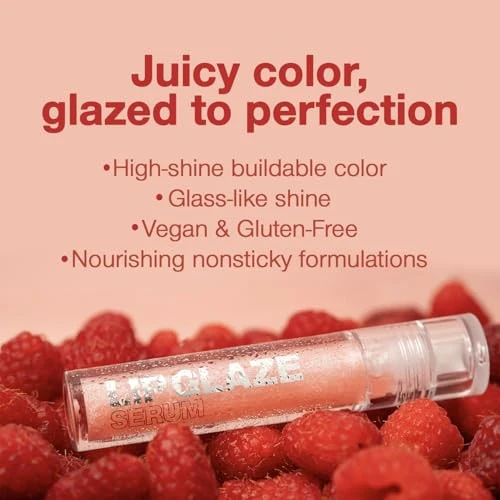 Palladio Lip Glaze Serum, Hydrating Lip Gloss with Peptides & Hyaluronic Acid Bellini Fizz - Image 5