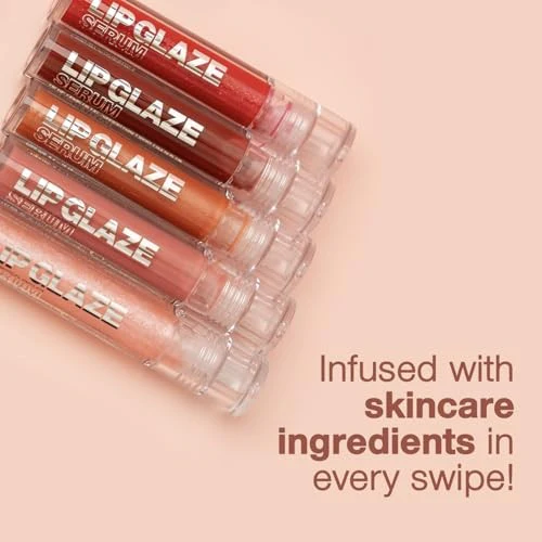 Palladio Lip Glaze Serum, Hydrating Lip Gloss with Peptides & Hyaluronic Acid Bellini Fizz - Image 8