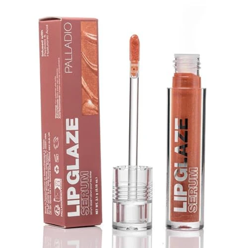 Palladio Lip Glaze Serum, Hydrating Lip Gloss with Peptides & Hyaluronic Acid Bellini Fizz - Image 9