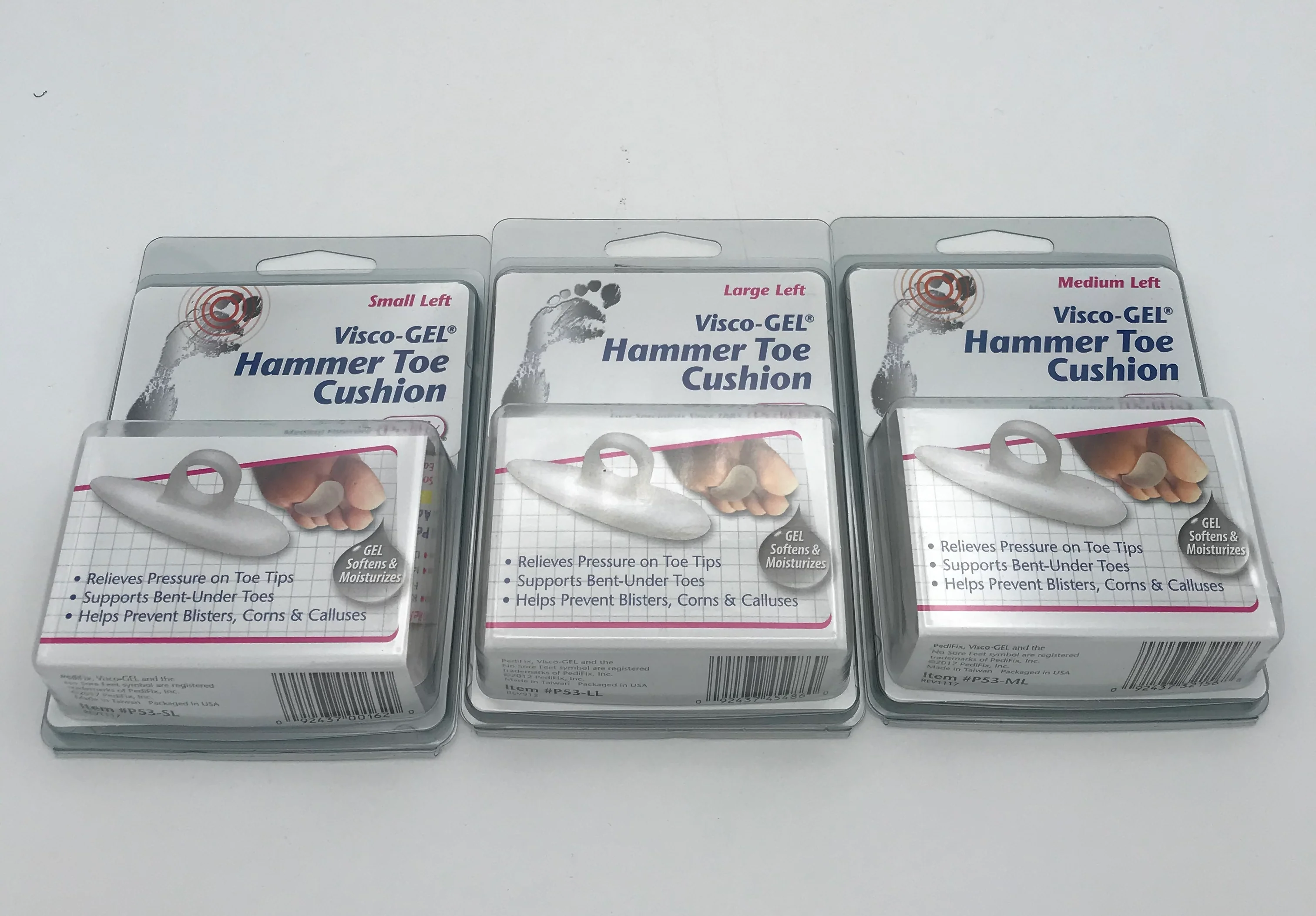 Pedifix Visco-GEL Hammer Toe Cushion S,M, L (Left)