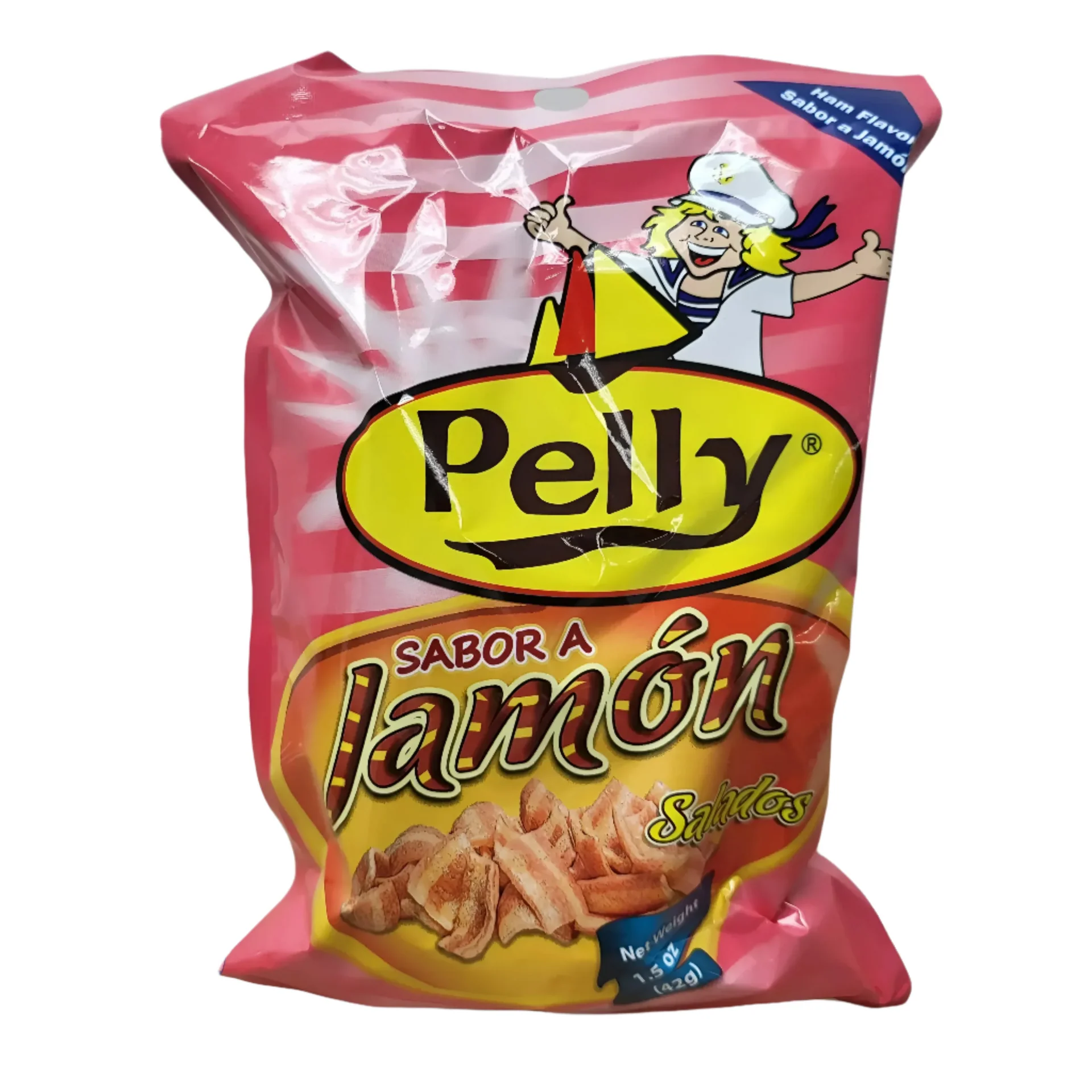 Pelly Jamon Smoky Ham Flavor Chips 1oz - Image 2