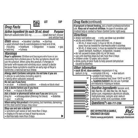Pepto Bismol Symptom Relief 8Oz - Image 2