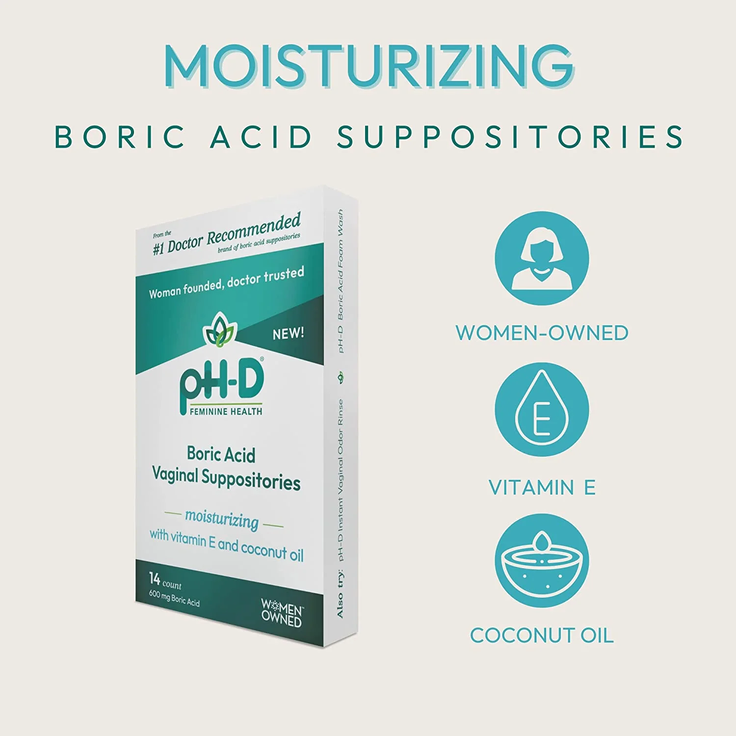 PH-D BORIC ACID VAGINAL SUPPOSIT X 14 - Image 3