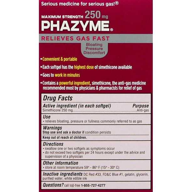 Phazyme Maximum Strength Gas Relief 250 mg Softgels - Image 2