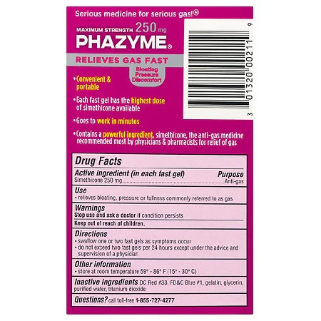 Phazyme Maximum Strength Gas Relief 250 mg Softgels - Image 4