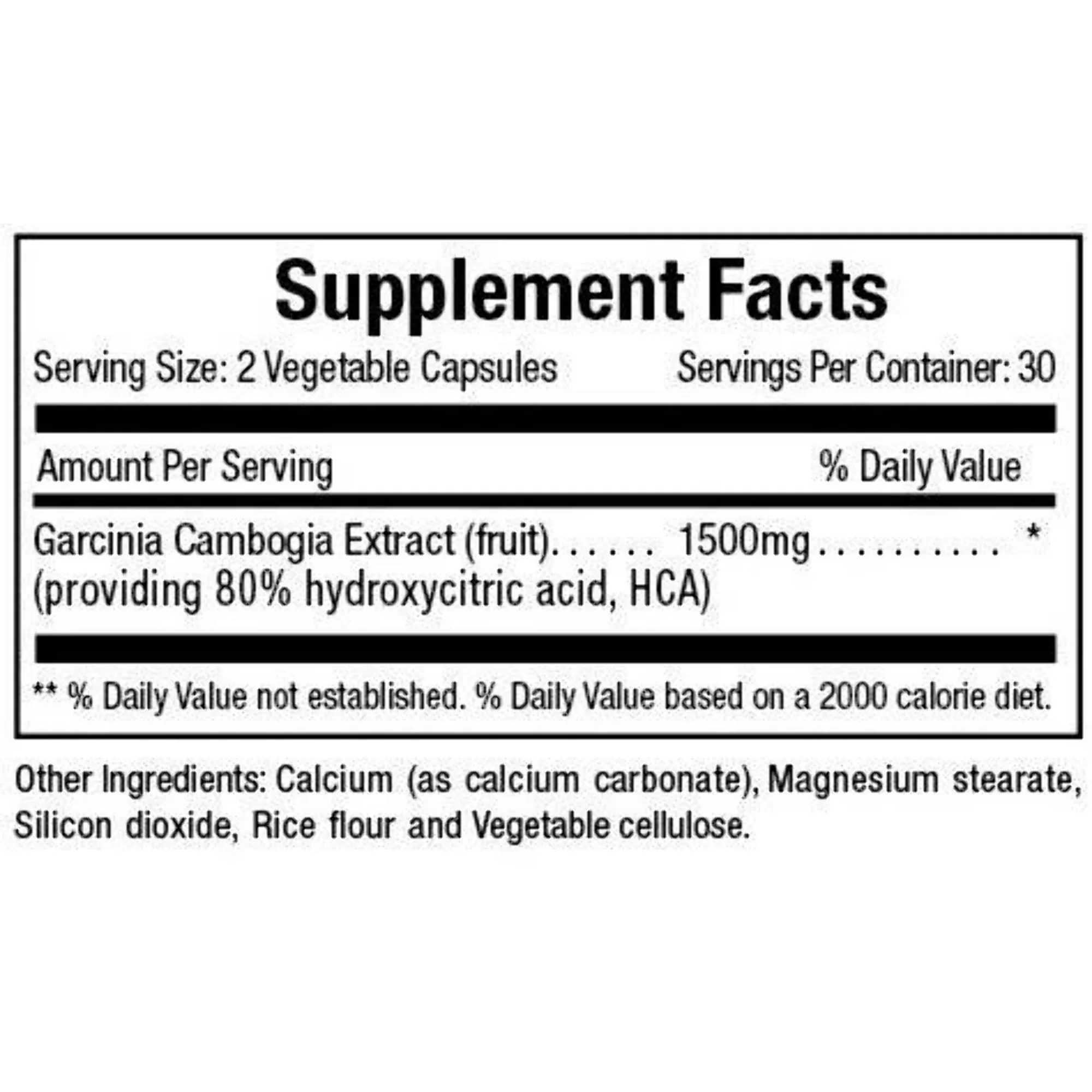Planet Source Garcinia Cambogia 1500 Vegetable Capsules 60ct - Image 2