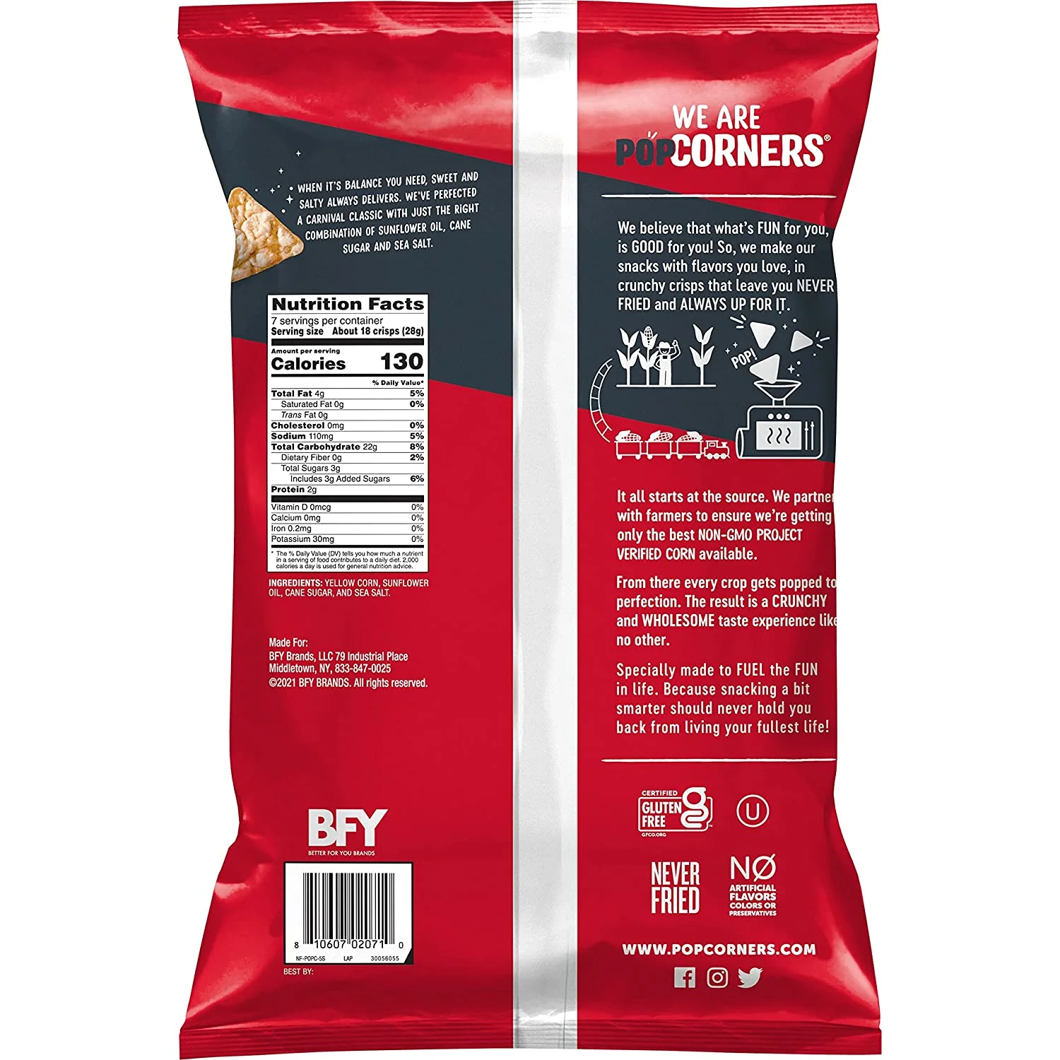 POPCORNERS KETTLE CORN 7 Oz - Image 2