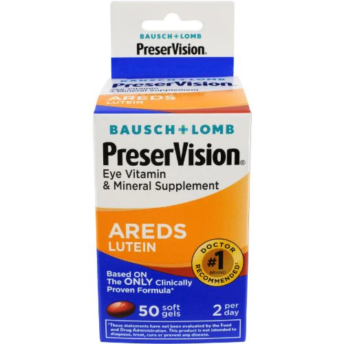 PreserVision AREDS Lutein Eye Vitamin & Mineral Supplement, Beta-Carotene Free, Soft Gels - Image 2