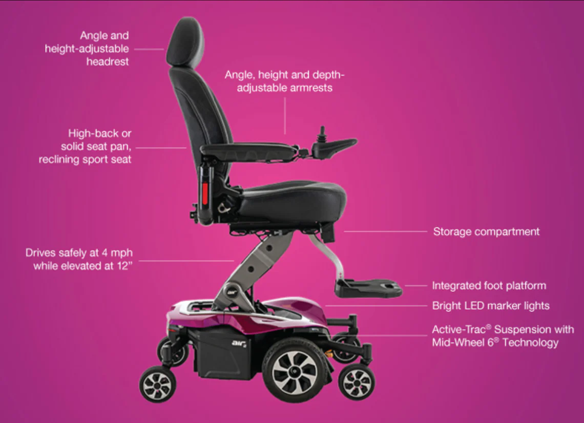 Pride Jazzy Air 2 Silver Jazzyair2 Power Chair - Image 2