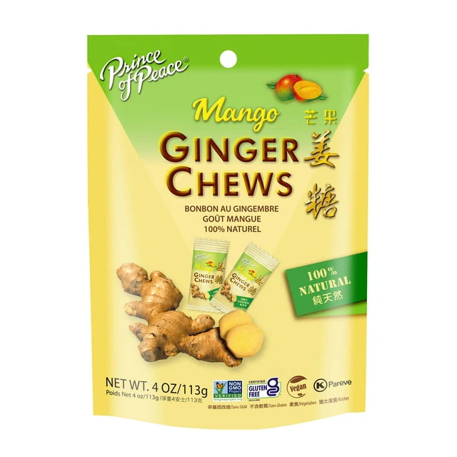 Prince Of Peace Ginger Chews Mango 4oz