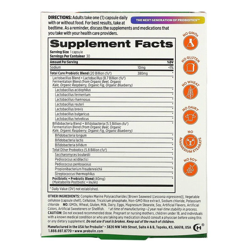 Probulin Probiotic Total Care CFU 20Billion Capsules - Image 2