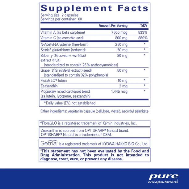 Pure Encapsulations Macular Support Formula 120 Capsules - Image 2