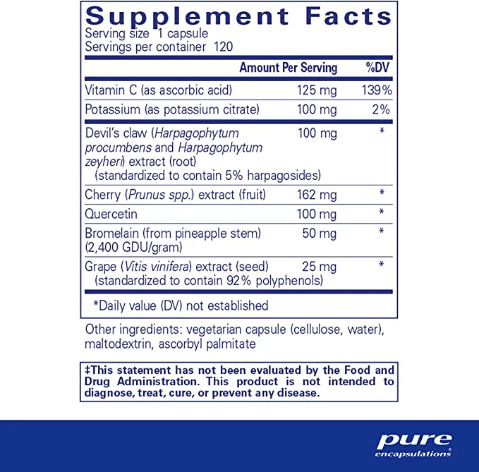 Pure Encapsulations Uric Acid Formula 120 Capsules - Image 2