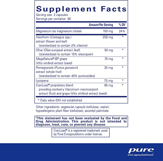 Pure Encapsulations Vascular Relax 120 Capsules - Image 2