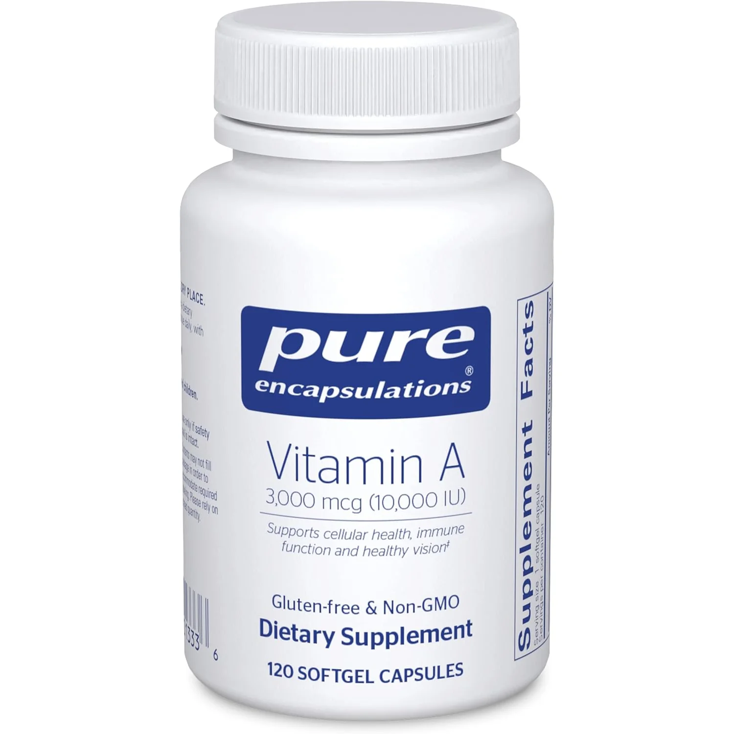 Pure Encapsulations, Vitamin a, 3,000 Mcg (10,000 IU), 120 Softgel Capsules - Image 2