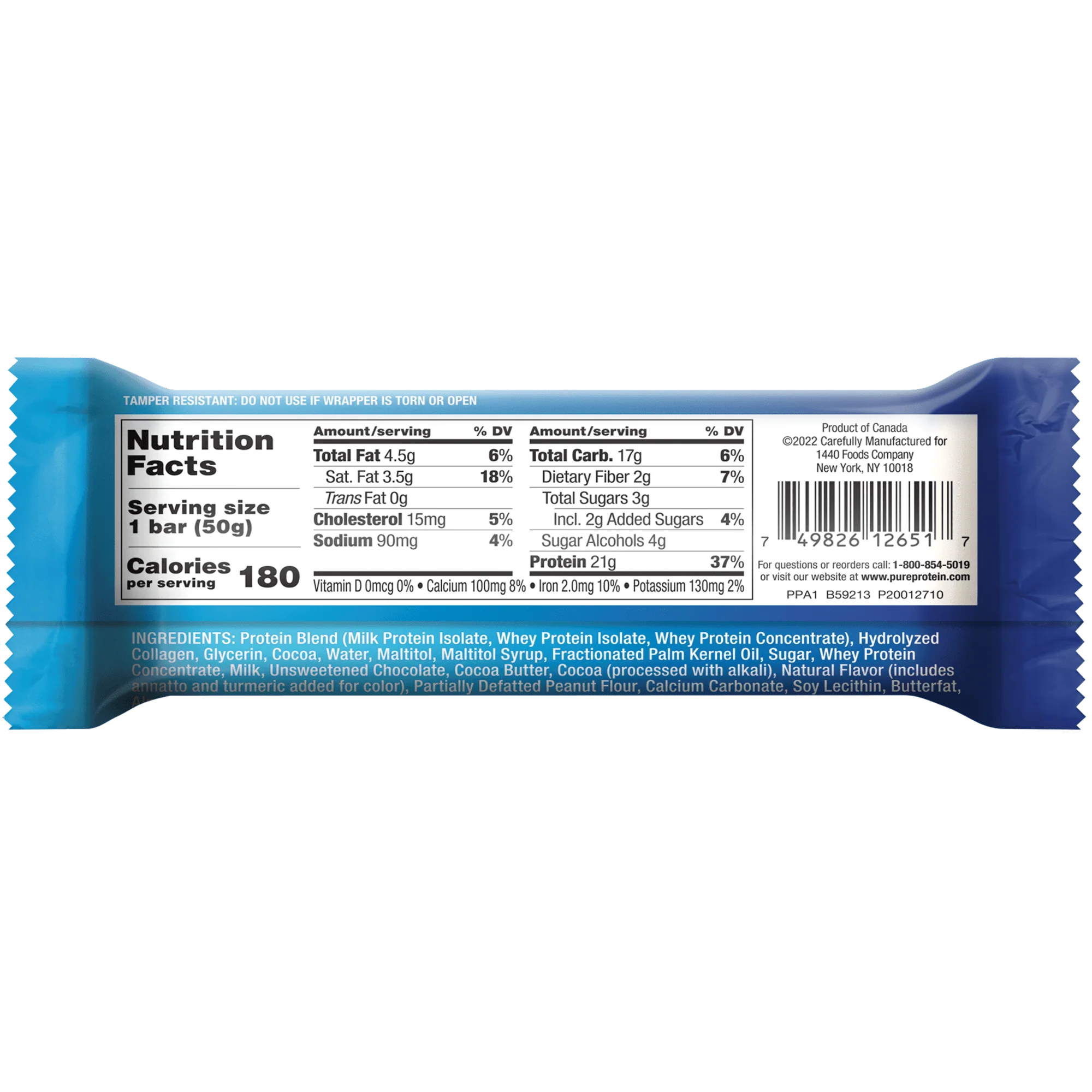 Pure Protein Bar Chocolate Deluxe 1.76oz - Image 2