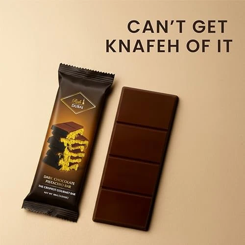 Rah Dark Dubai Chocolate Bar Pistachio 100g, Gourmet Chocolate Bar 3.5oz - Image 5