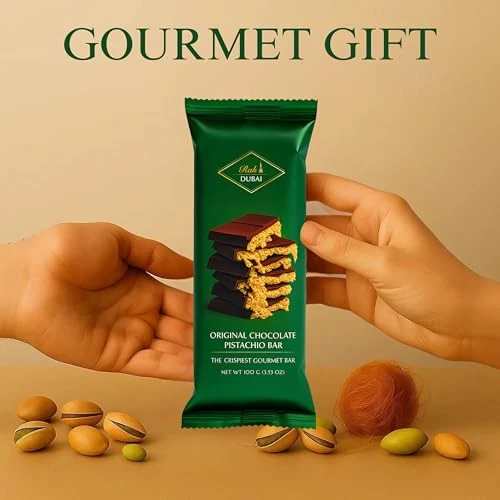 Rah Dubai Chocolate Bar Pistachio Gourmet Chocolate Bar 3.5oz - Image 5
