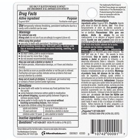 Red Cross Toothache Medication Drops 3.7ml - Image 2
