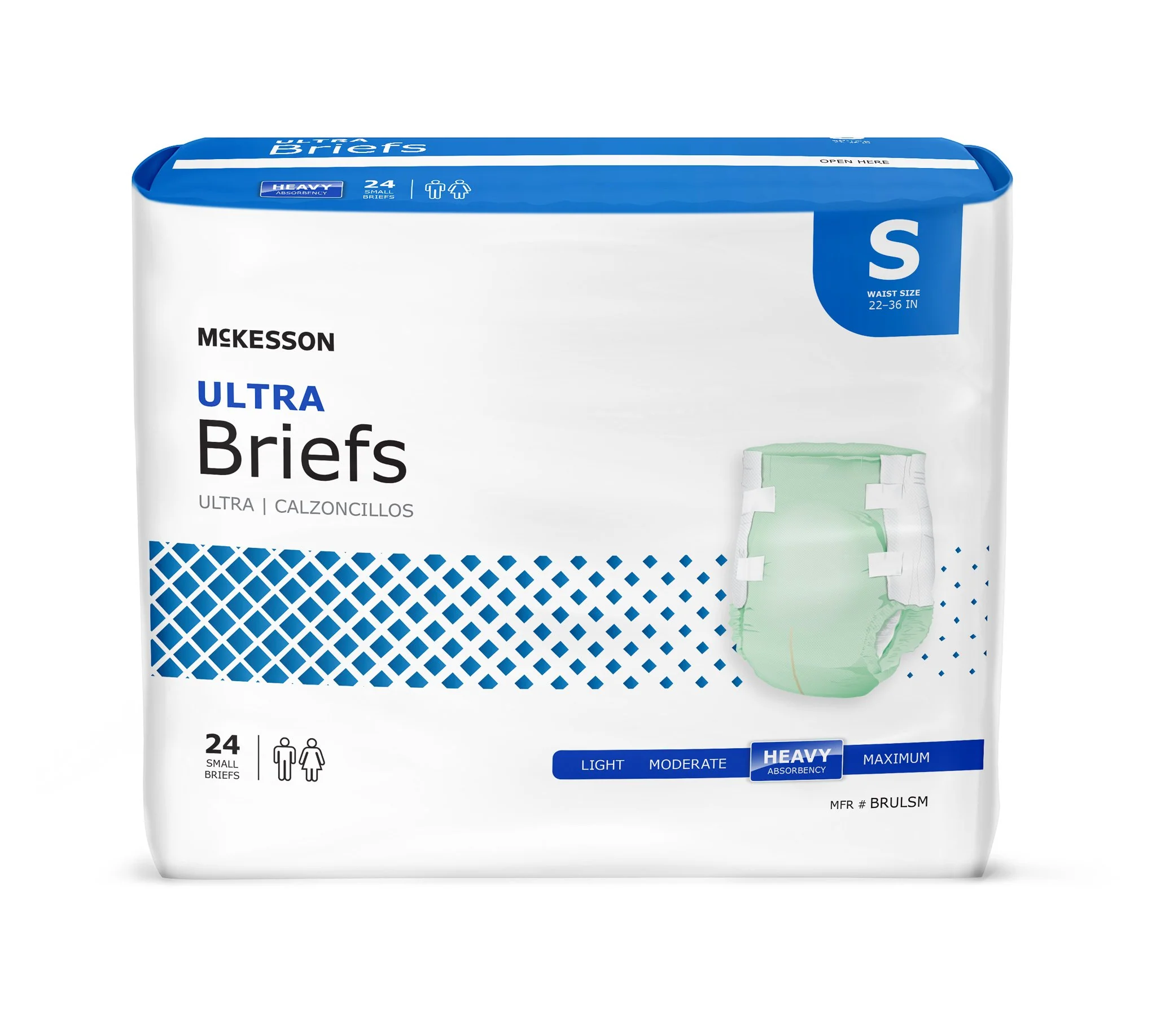 McKesson Adult Incontinent Brief Ultra Disposable Heavy Absorbency BRUL