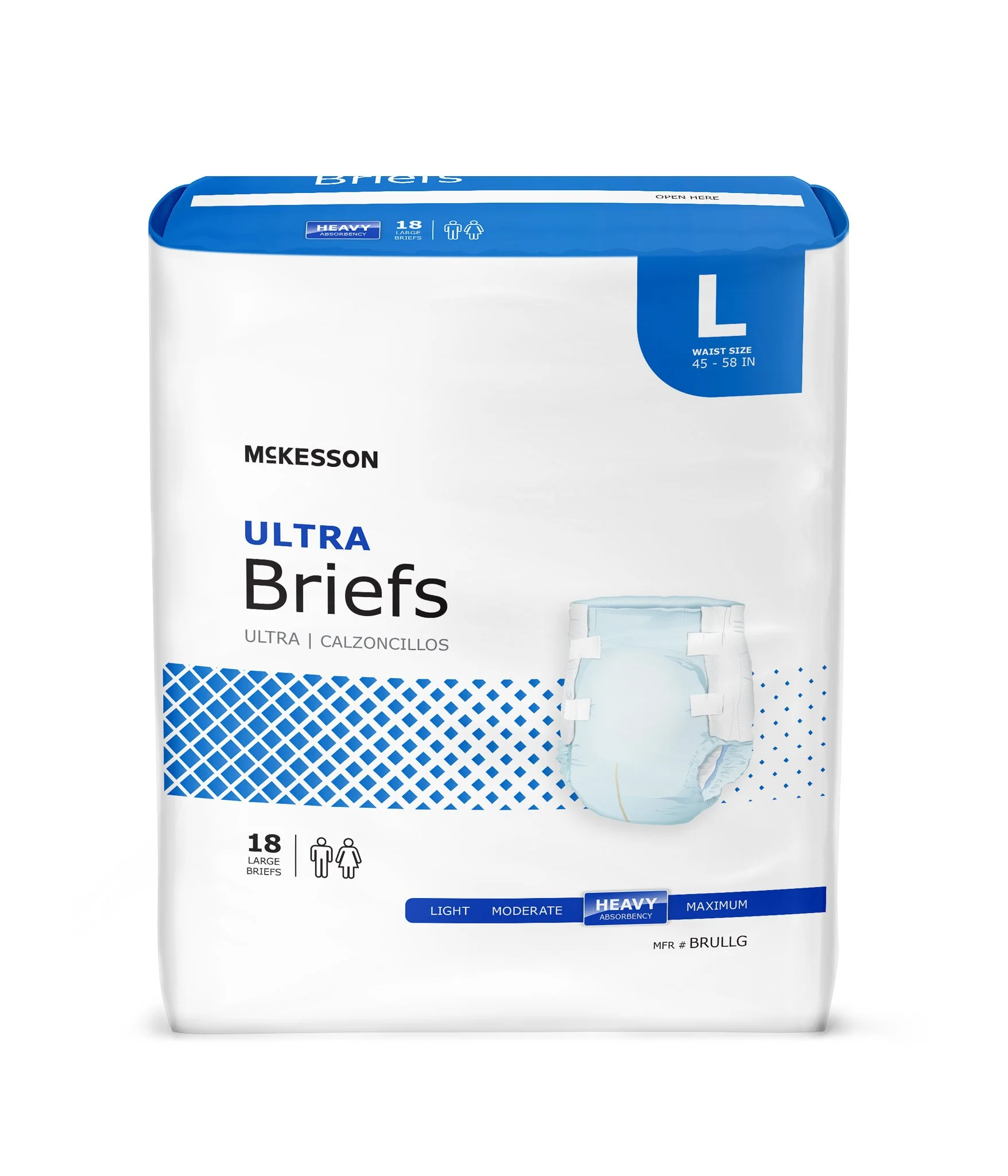 McKesson Adult Incontinent Brief Ultra Disposable Heavy Absorbency BRUL - Image 3