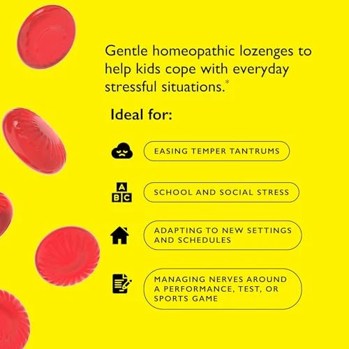 RESCUE Kids Pastilles, Natural Strawberry Flavor, Stress Relief for Children, Calming Aid, Homeopathic, Flower Essences - Image 4