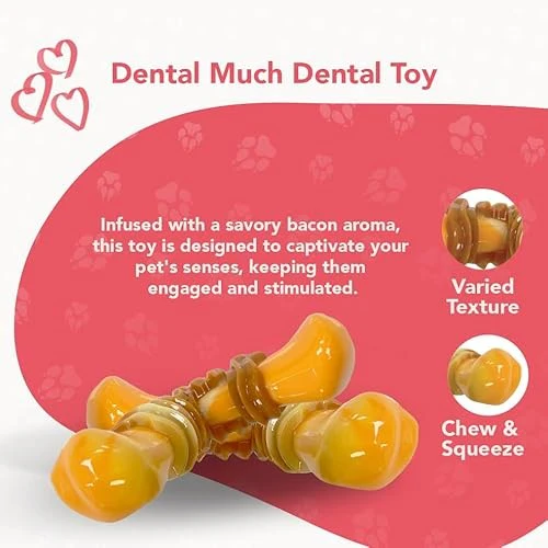 ReThink Pet Dental Munch Boomerang Bacon Flavor Scented Nylon Dog Chew Toy - Image 2