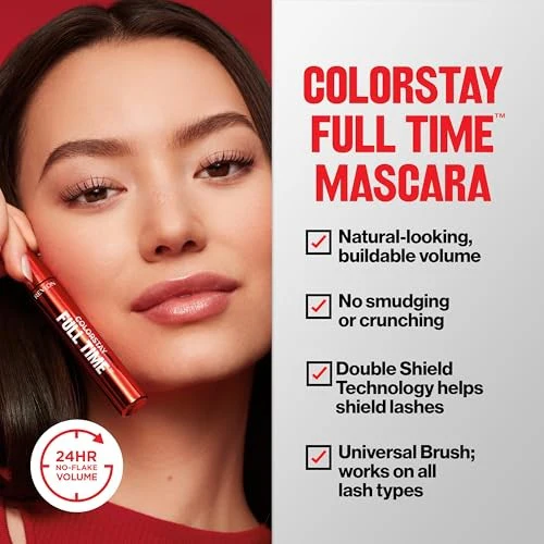 Revlon ColorStay Full Time Volumizing Mascara 401 Blackest Black - Image 6