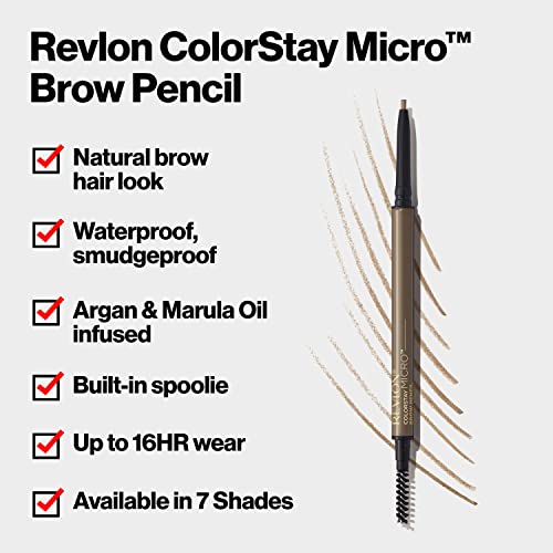 Revlon Colorstay Micro Tip Brow Pencil Dark Brown 0.003 oz - Image 7