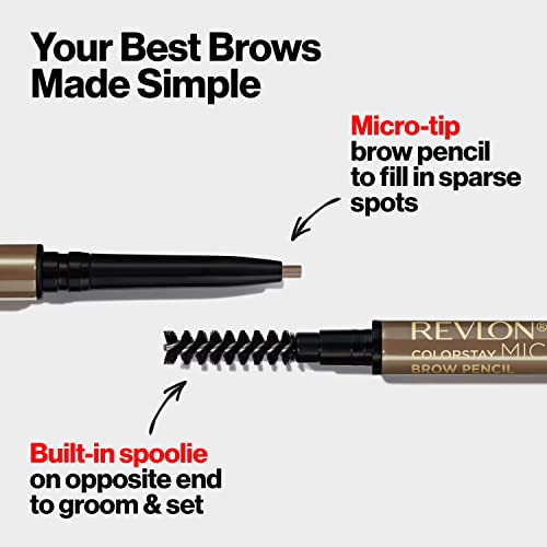 Revlon Colorstay Micro Tip Brow Pencil Dark Brown 0.003 oz - Image 9