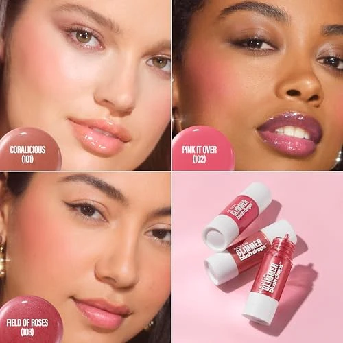 Revlon Glimmer Blush Drops Liquid Cheek Color 101 Coralicious 0.32 Fl Oz - Image 4