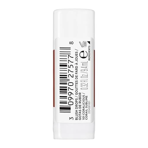 Revlon Glimmer Blush Drops Liquid Cheek Color 101 Coralicious 0.32 Fl Oz - Image 5