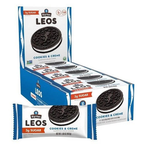Rip Van, Leos Low Sugar Sandwich Creme Cookies, 6.76 Oz