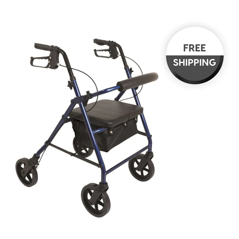 RLA8BL Rollator Aluminum 8 in. Wheel, Blue