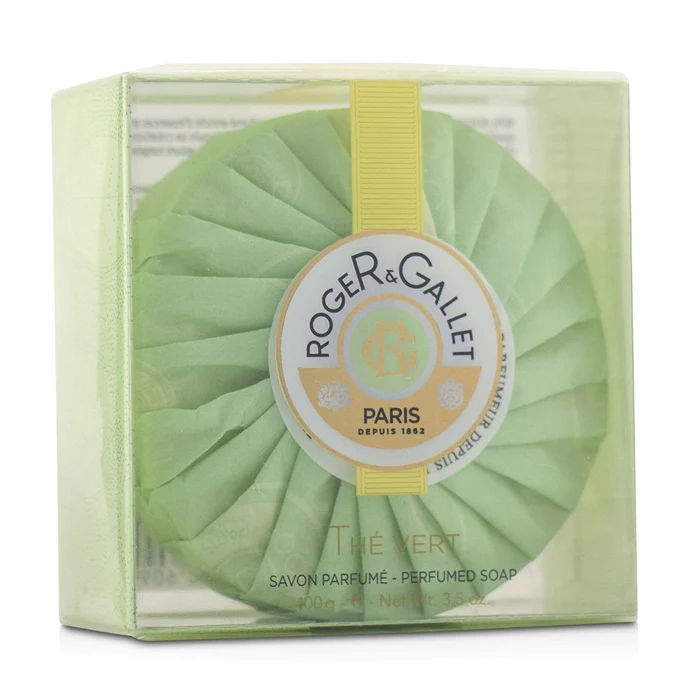 Roger & Gallet Thé Vert Perfumed Bar Soap for Unisex, 3.5 Ounce