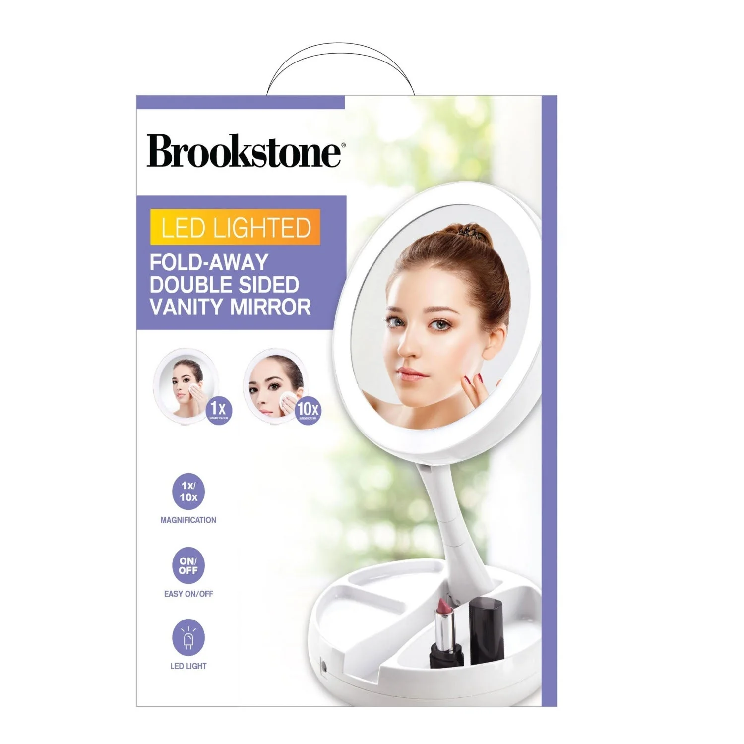 Brookstone LED Foldaway Double Sided Mirror - Image 3