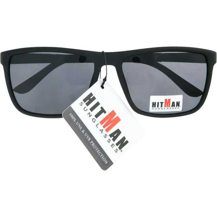 Sav Hitman Rub Square Black Sunglasses Hm07