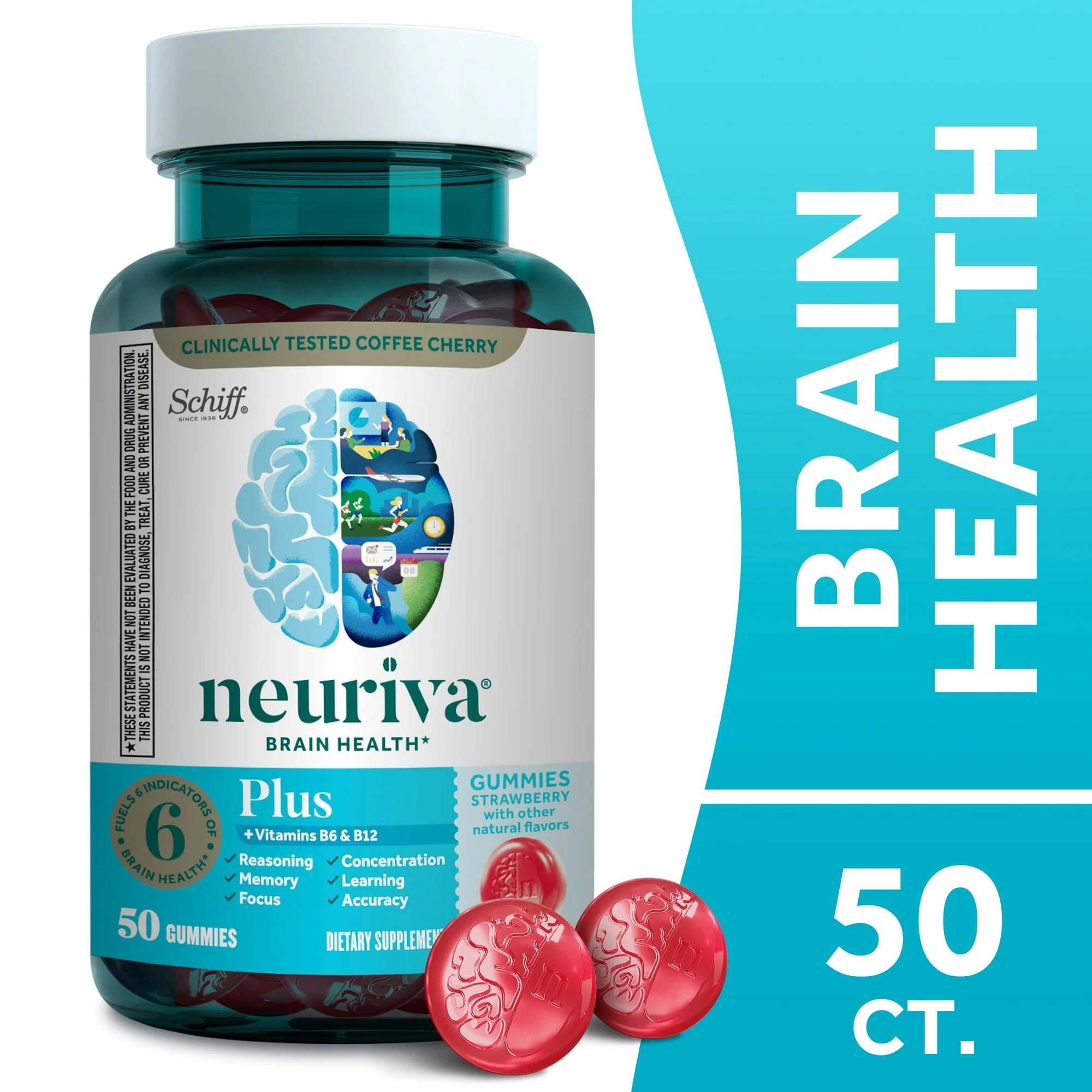 Schiff Neuriva Brain Health Plus Gummies 50ct - Image 2