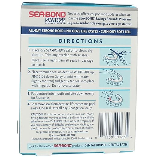 Sea Bond Denture Adhesive Lower 15ct - Image 2