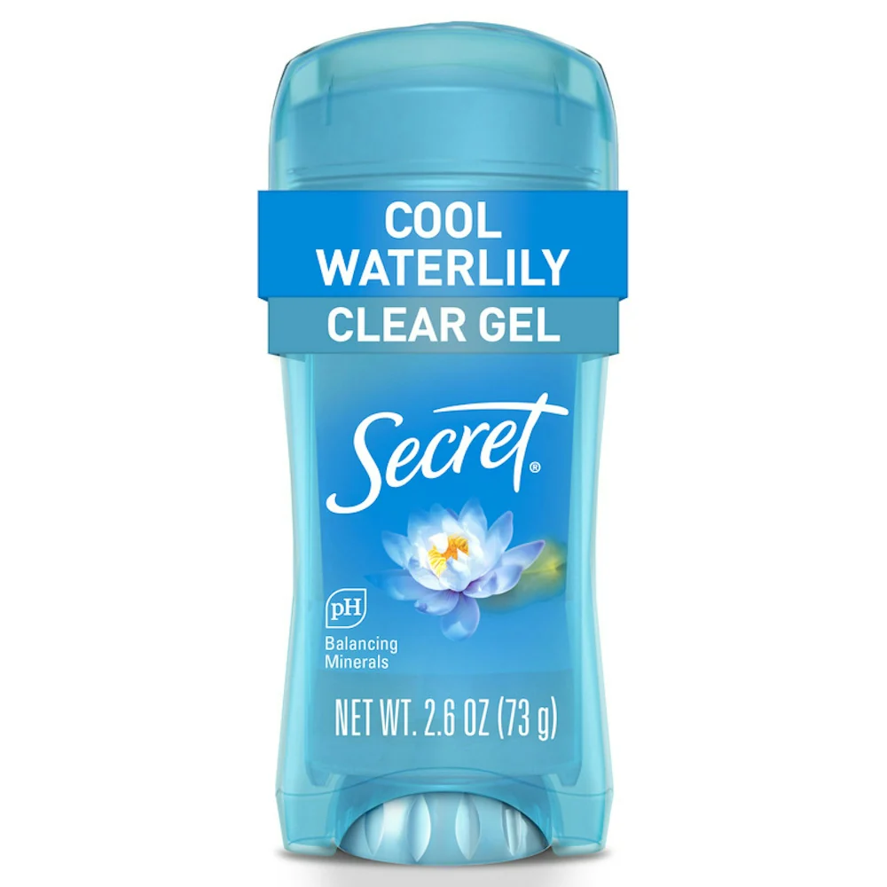 Secret Clear Gel Antiperspirant and Deodorant for Women Waterlily Scent 2.6 Oz - Image 2