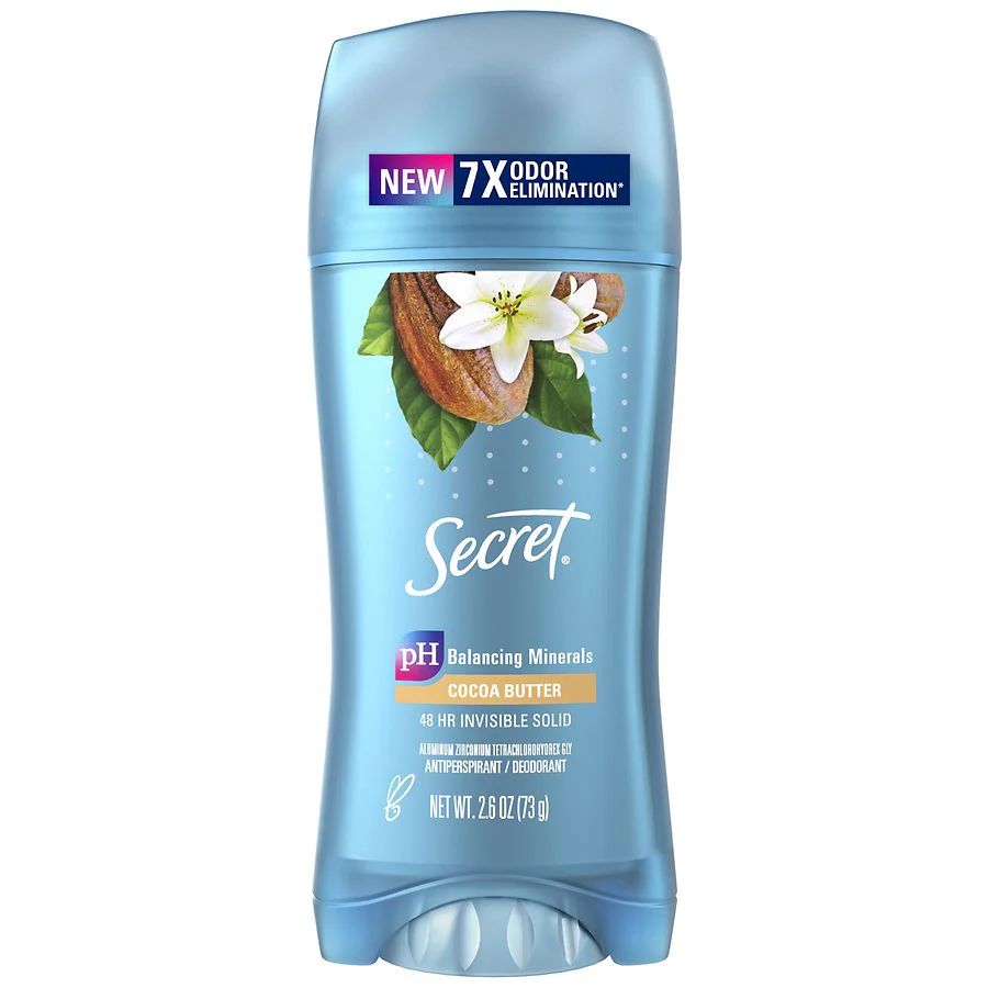 Secret Invisible Solid Antiperspirant Cocoa Butter 2.7Oz