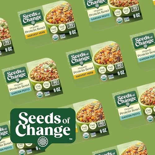 SEEDS of CHANGE Organic Protein Bowl Garden Pesto, Prepared Entrée, Microwave in 90 Seconds, 9 Oz - Image 7