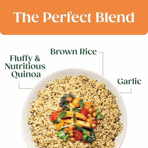 SEEDS of CHANGE Organic Quinoa & Brown Rice with Garlic Family Size, Organic Food, 17.3 Oz Pouch - Image 5