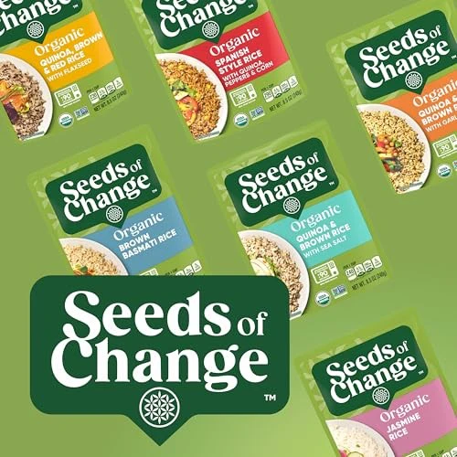 SEEDS of CHANGE Organic Quinoa & Brown Rice with Garlic Family Size, Organic Food, 17.3 Oz Pouch - Image 9